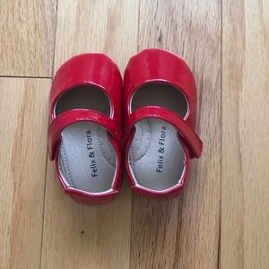 Felix and flora red patent shoes